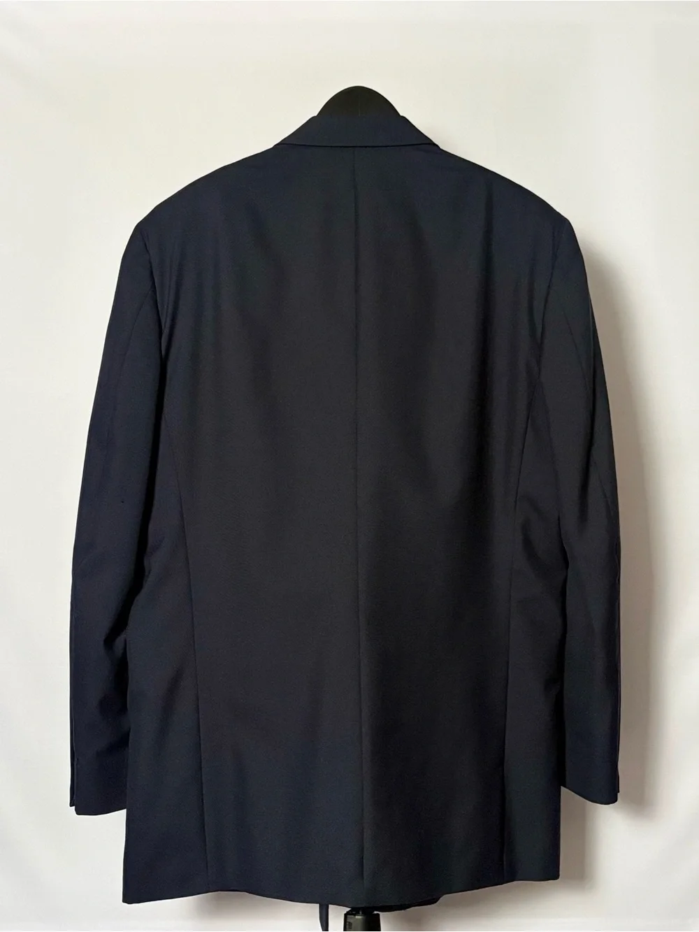 Vintage Oscar De La Renta Double-Breasted Men's Suit Blazer Size 46 Navy Blue